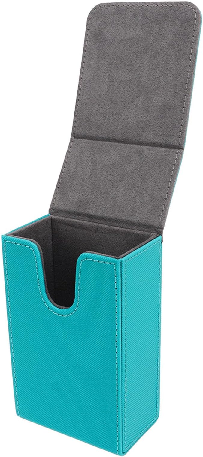 Haofy PU Leather Tarot Storage Box Sun Moon Design Large Size Felt Lined Holds 95+ Cards for Universal Standard Tarot Cards (Blue Green)