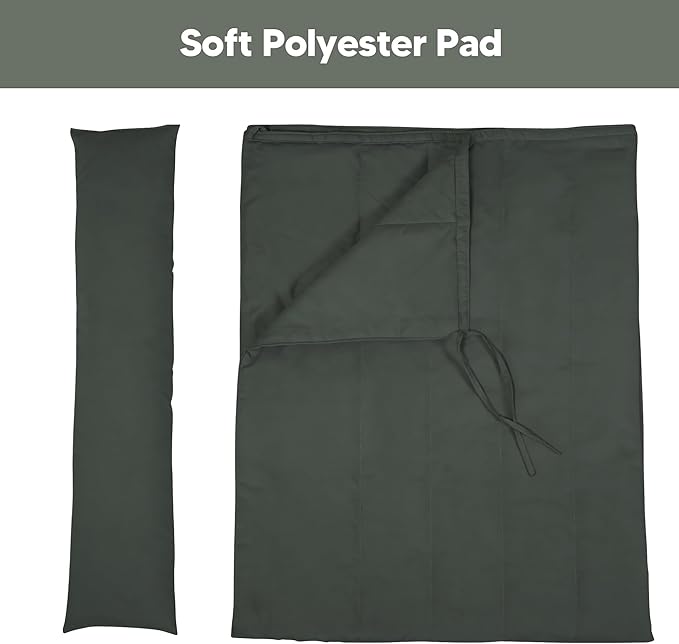 SUNCREAT Outdoor Double Hammock Pad, Soft Comfortable Polyester Pad, Olive Green