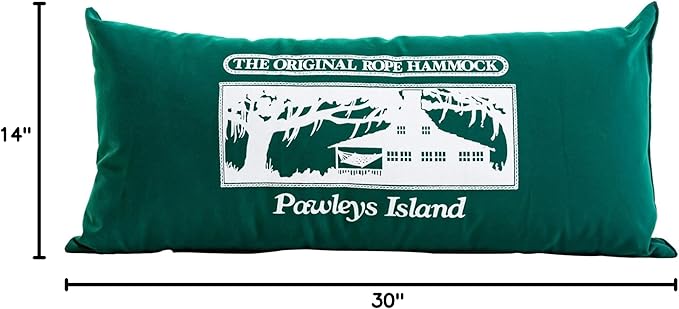 Original Pawleys Island The Hammock Shop - Green Hammock Pillow, Sunbrella Fabric, Hook & Loop Fasteners, Handcrafted in The USA