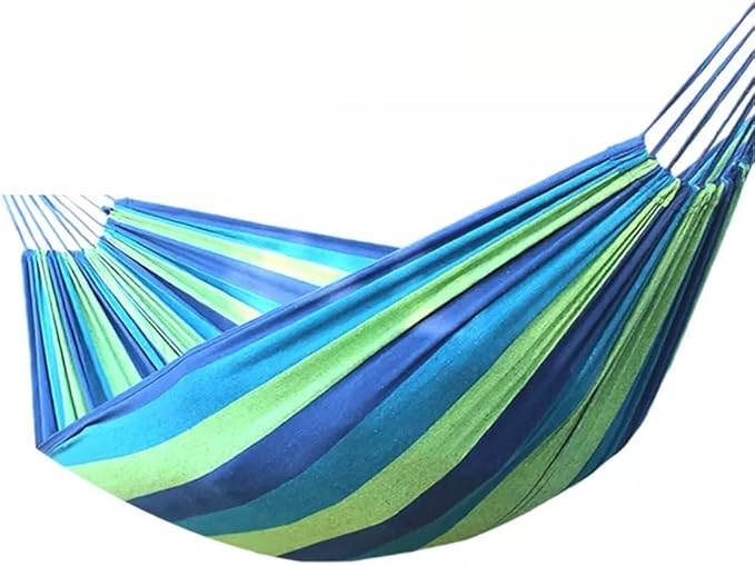 Camping Hammock Bed Cotton Canvas Garden Hammock Outdoor Hammock Portable Travel Swing Hang Bed Hamacks for Outdoor Garden Yard Hiking Hammock Swing (Color : D, Size : 200 * 150cm)