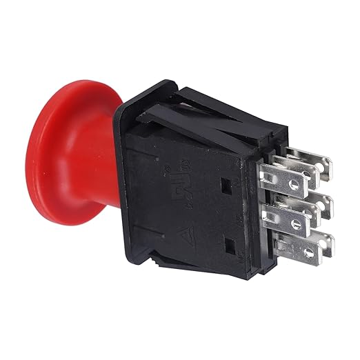 8 Terminals 10 AMP Clutch PTO Switch 4174684 500016 430-528 for Dixie Chopper Delta Hustler Lawn Mowers Compatible for Classic RZT Pro Series SZT Pro Series Zee 2 RZT Mower Delta Series 6204 Red