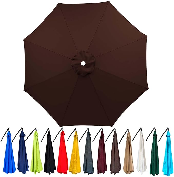 Replacement Umbrella Canopy For Market Table Beach Pool Umbrella Replacement Top Cover Patio Parasol Replacement Canopy Cover 6.5ft 7.5ft 9ft 10ft