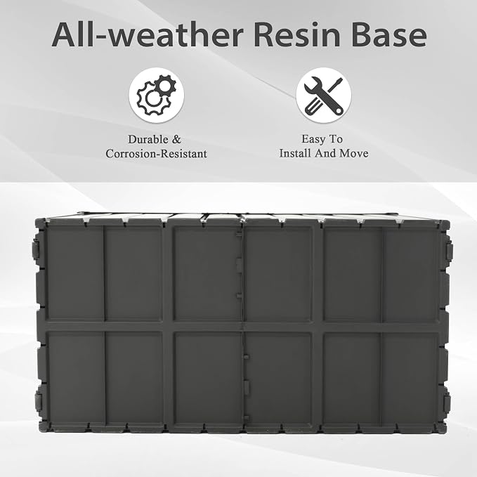 120 Gallon Outdoor Deck Box, Metal Lockable Storage Cabinet with Mobility Rollers & Side Handles, Waterproof Steel Bench for Patio Outside Furniture Cushions,Pillows,Garden Tools (Dark Gray)