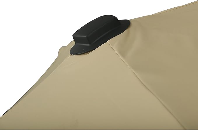 GOWE 10ft Offset Patio Umbrella, Hanging Cantilever Umbrella, Square Shape, Aluminum Cross Base, Tilt, 360-Degree Rotation, Beige