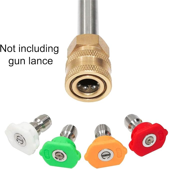 Homdox High Pressure Washer Spray Nozzle Tips, Professional Washer Cleaner 1/4'' Quick Connector, Best for Cleaning Cars