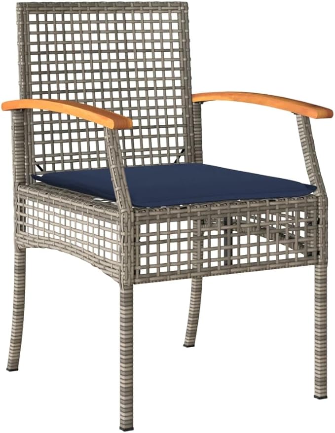 Patio Furniture Sets,Outdoor loveseat,Patio Conversation Sets,5 Piece Patio Dining Set with Cushions Gray Poly RattanSuitable for Patio, Garden, Gazebo Low