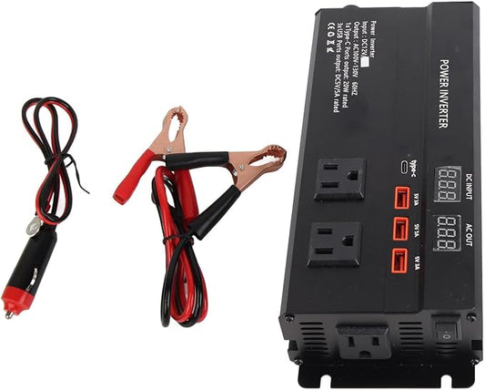 12V to 120V Power Inverter 700W Continuous / 4000W Peak, Car Inverter with LCD Display and USB Ports for Small Electronics(Not for High-Power Appliances)