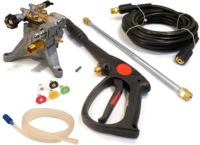 3100 PSI Power Pressure Washer Water Pump & Spray Kit Replacement for Husky HU80709 HU80709A