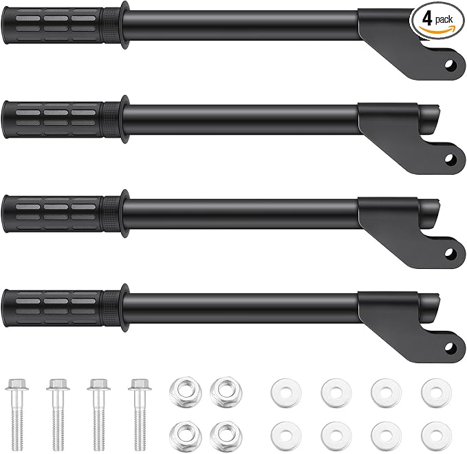 Threlaco 4 Pcs Generator Handle Kit, 15.8 Inch Folding Handles with Assembly Hardware, Outdoor Generator Wheel Accessories, Universal Fit