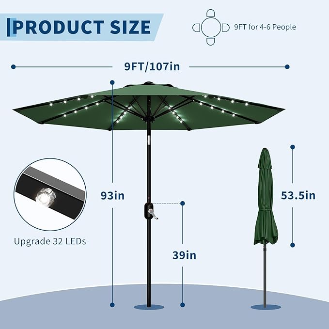 GarveeLife patio umbrella