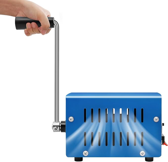 Hand Crank Generator 20W Portable Portable Power Station Manual Crank Generator for Outdoor Camping and Travel, Field Operations, Emergency Backup Power, Maximum Direct Output 28V
