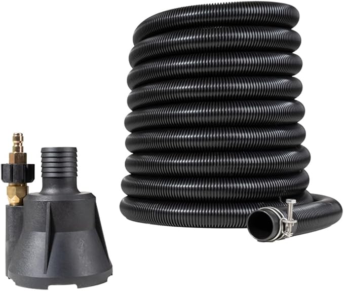 Canpump Sludge Pump/Sucker Kit, Muck Scupper | 32 ft Drain Hose, 1/4 Inch Quick Connect, 4000 PSI Max, 4 GPM Nozzle | Pressure Washer Accessory for Water, Sludge and Mud Removal