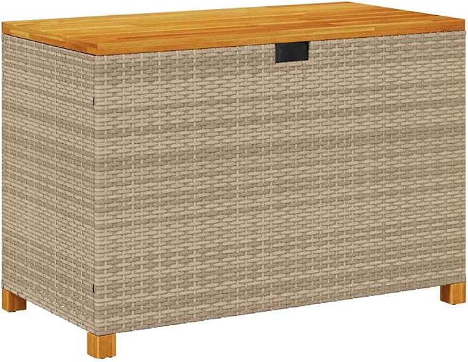 Garden Storage Box Beige and brown Outdoor Storage
