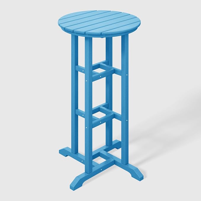 WestinTrends Malibu 42" Counter Height Round Outdoor Patio Bistro Bar Table, Pacific Blue