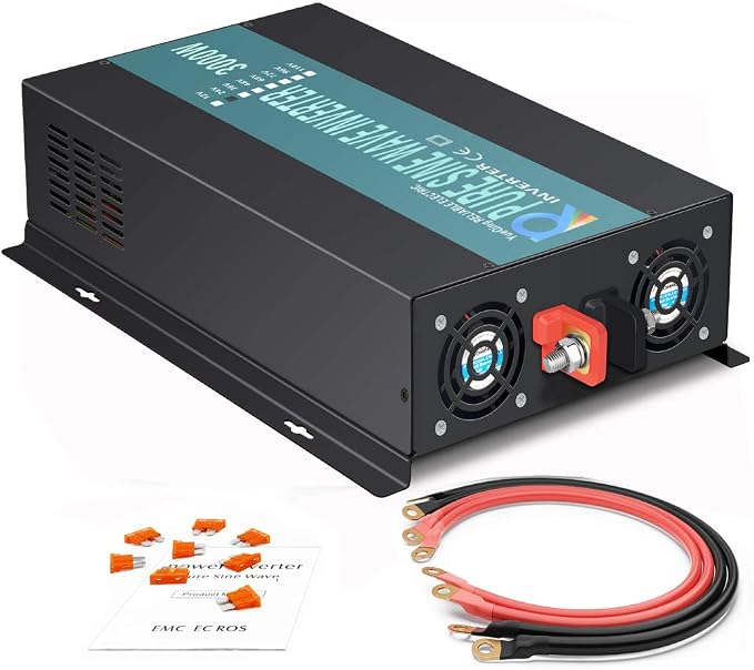 WZRELB 3000W 12V Pure Sine Wave Solar Power Inverter DC AC Converter (RBP300012W)