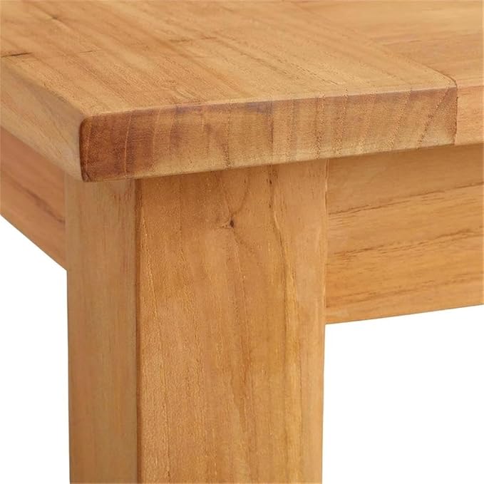 Afuera Living Square Outdoor Side Table, 20" x 20" x 22", Solid Teak Wood, Natural Oil Finish, Slatted Top, Compact Design, Sustainable Patio Furniture for Drinks or Lanterns