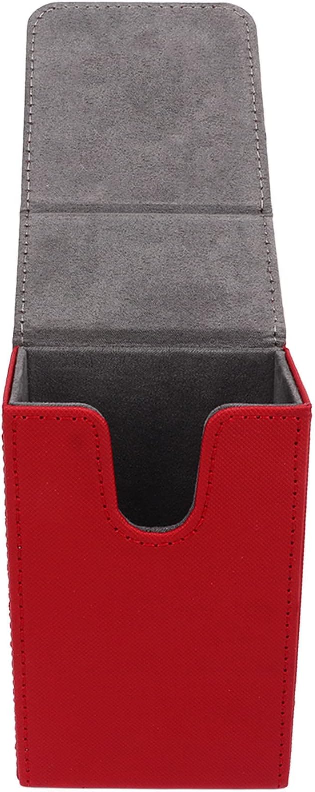 Haofy PU Leather Tarot Storage Box Sun Moon Design Large Size Felt Lined Holds 95+ Cards for Universal Standard Tarot Cards (Red)