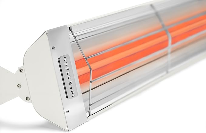 Infratech WD-6024 WH Stainless Steel 61.25” Dual Element Fixture 6000 Watt, 240 Volt, White Finish