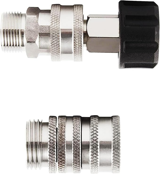 Pressure Washer Quick Connect Kit,8 Pack Stainless Steel Quick Disconnect Kit, M22 14mm Swivel to 3/8" Quick Connect, 3/4" to Quick Release