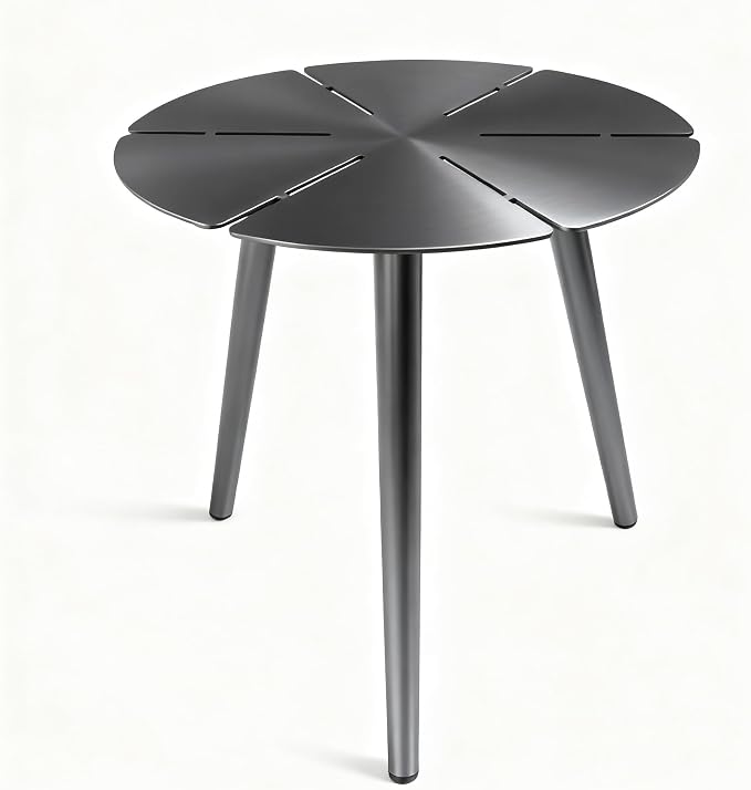 Aluminum Outdoor Side Table, Rustproof Patio Coffee Table | Powder-coated scratch-proof aluminum top, all-weather sturdy frame, easy assembly for garden pool balcony