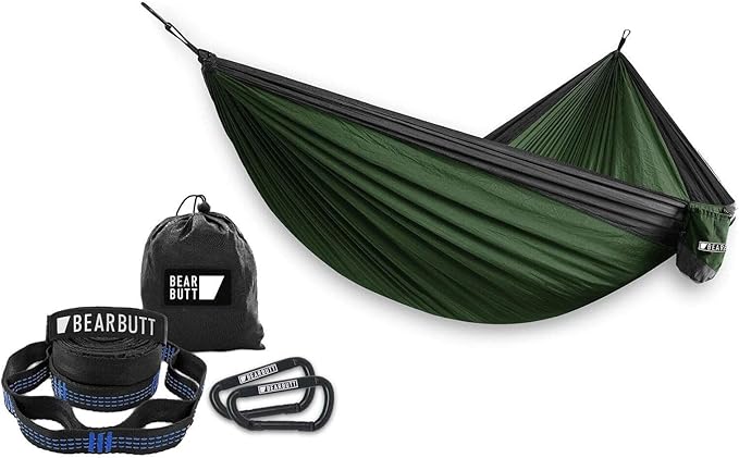 Bear Butt Double Camping Hammock and Bear Butt Kodiak Hammock Straps Bundle