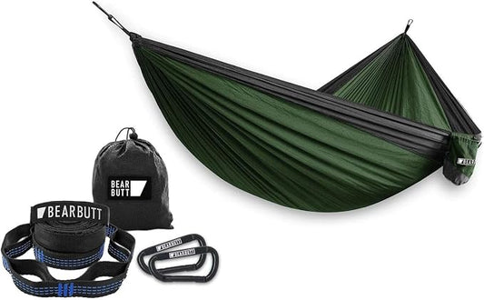 Bear Butt Double Camping Hammock and Bear Butt Kodiak Hammock Straps Bundle