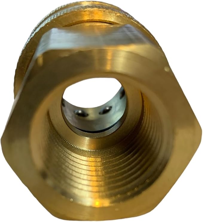 Pressure Washer Female Quick Connect Socket Coupler (Important Note: Thread Diameter Measures Almost 7/8 Inch on a 1/2 NPT Size) 1/2 NPT is The Orifice Dimension!