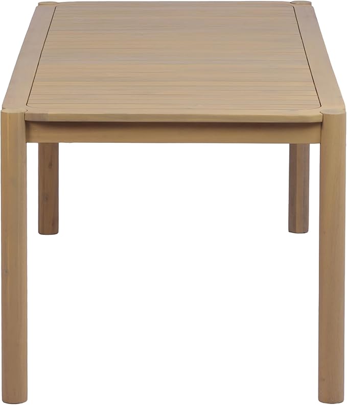 Christopher Knight Home Cascade 70" Outdoor Rectangular Dining Table, Acacia Wood Patio Dining Table for 4-6 People, Solid Wood Outdoor Table for Patio Deck Garden Backyard Dining, Light Teak