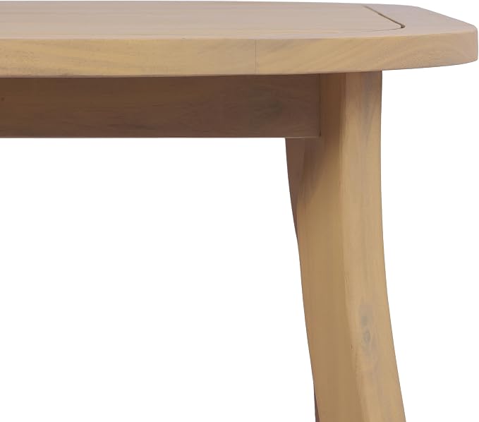 Christopher Knight Home Chuse Acacia Wood Dining Table Set for 6, Solid Wood Outdoor Dining Set for 6, 7 Piece Oval Patio Dining Table and Chair Set with Wicker Seat & Back, Light Brown + Light Teak