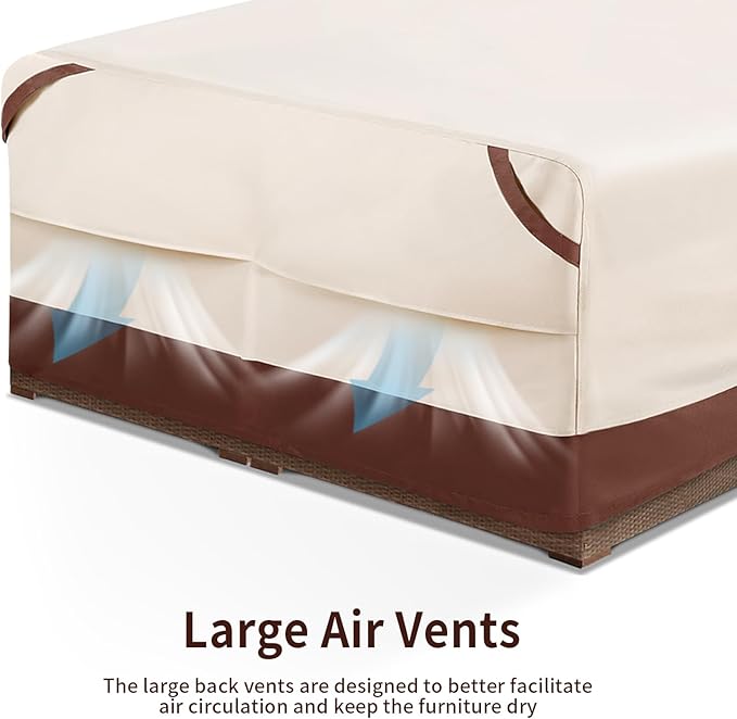 Patio Furniture Set Covers Waterproof, Outdoor Table and Chair Covers Rectangular, Fits up to 108"L x 82"W x 28"H