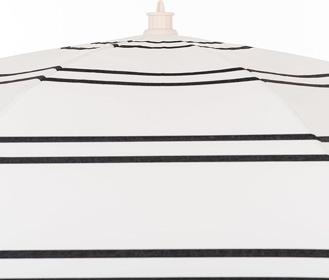 Business & Pleasure Co. Rio Umbrella Scalloped Brim For Beach, Patio or Picnic - 6' Boho Beach Umbrella, 7' Tall Wood Pole, UPF 50+