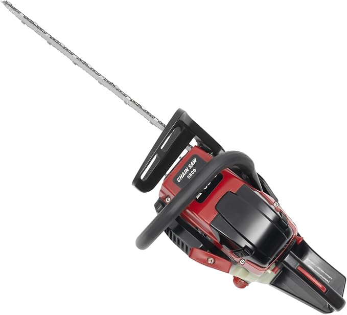 20Inch Gas Chainsaw, 2-Stroke 58CC 2.4KW Engine Handheld Gas Power Chain Saw with Air-cooled, Pull Start Petrol Saws Set for Wood Cutting, Garden Pruning, Forest Logging, Black & Red