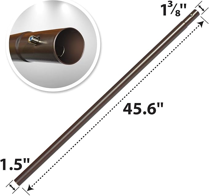 YardGrow Replacement Umbrella Lower Pole for Patio Umbrella, with Bullet Buckle, with bullet buckle
