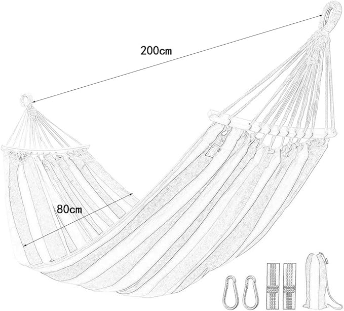Camping Hammock, Hammock Flip-Proof Household Hanging Chair Heavy-Duty Bearing Outdoor Leisure Camping Trip Riding Equipment Portable Aerial Tent(Rojo)