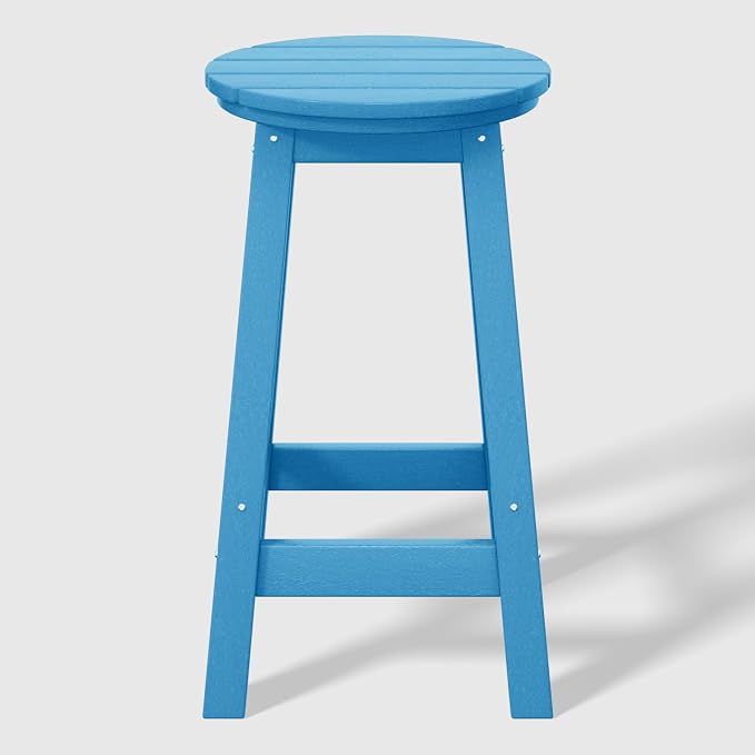 WestinTrends Malibu 5-Piece HDPE Outdoor Patio Dining Bar Bistro Table Set with Counter High Round Bar Stools