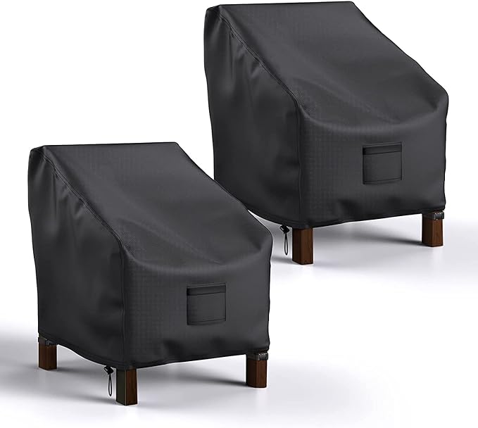 Patio Chair Covers Waterproof, Mrrihand Lounge Deep Seat Cover, Heavy Duty Outdoor Lawn Patio Furniture Covers (30" W x 27" D x 36" H - 2 Pack)