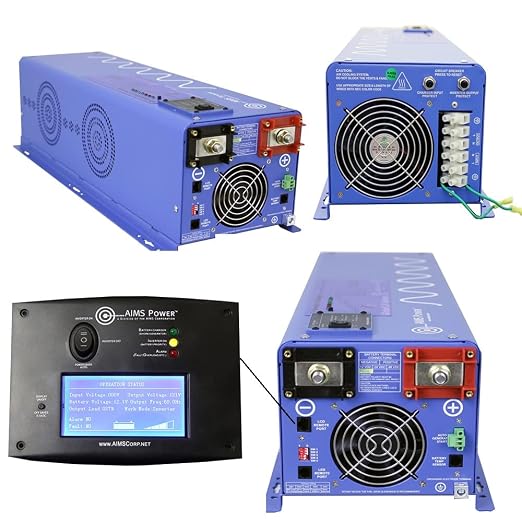 AIMS 4000W 12V Pure Sine Inverter Kit w/Remote