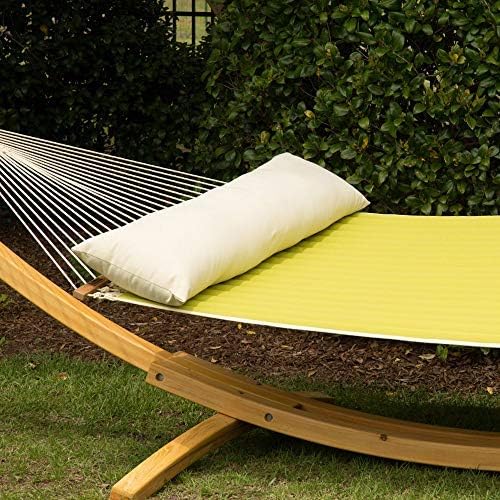 Hatteras Hammocks Cream Long Hammock Pillow, Sunbrella Fabric, Hook & Loop Fasteners, Extra Wide Size, Eco-Friendly, Handcrafted in The USA