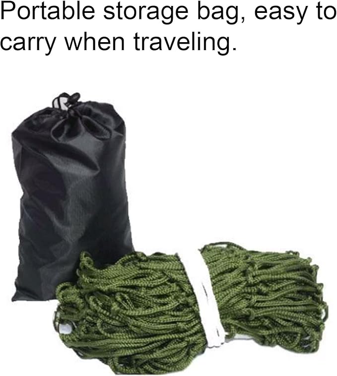 Portable Nylon Rope Hammock Mesh Portable Outdoor Camping Sturdy Not Easy to Break Easy to Set Up Hammock Comfortable