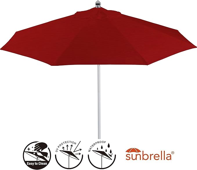 9ft Sunbrella Universal Patio Umbrella Replacement Canopy Cover- Fitx 8 Ribs Umbrella
