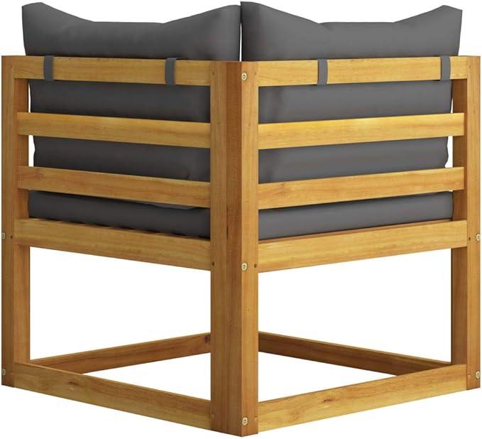 Patio Lounge Set with Cushion,Outdoor Patio Furniture,Outdoor Chat Conversation Set,Garden Furniture Sets,for Patio,Backyard,Garden,Outdoor,6 Piece Solid Acacia Wood