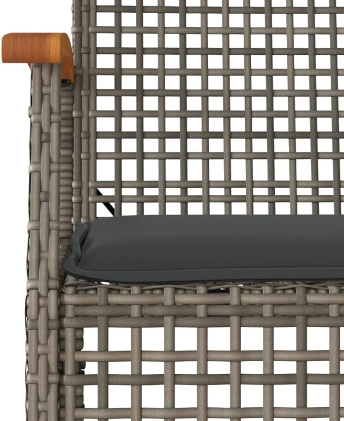 5 Piece Patio Dining Set with Cushions, Outdoor Lounge Sets Front Porch Furniture Patio Conversation Set Sectional Sofa for Piazza Garden Poolside Exhibition Gray Poly Rattan