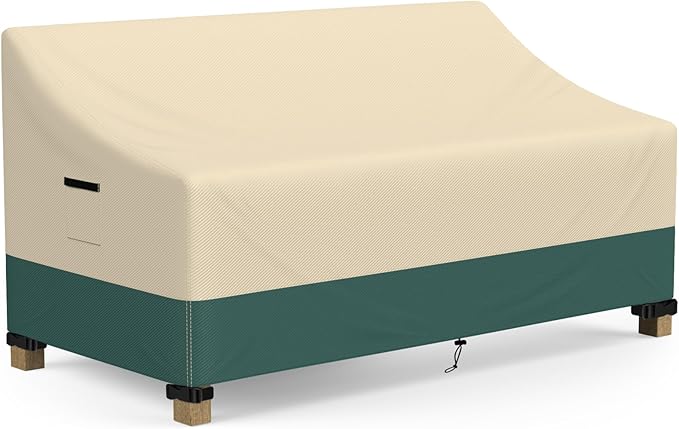 Patio Sofa Cover Waterproof | Outdoor Furniture 3-Seater Sofa Cover Protector with Handle & Air Vents | All-Weather Covers Fit 79"Lx38"Wx35"H Patio Couch / Sofa / Loveseat