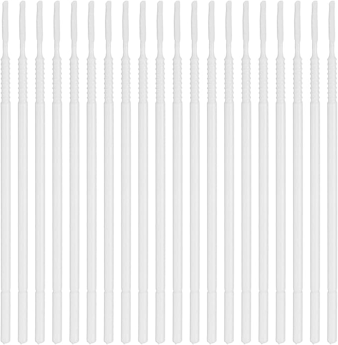 M METERXITY 20-Pack Pollinator Brush, 0.08inch/2mm Plastic Vegetable Pollinator Pen Manual Pollination Tool for Gardening/Greenhouse/Hydroponic Plants/Flower [White]