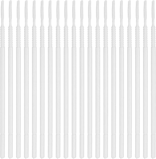 M METERXITY 20-Pack Pollinator Brush, 0.08inch/2mm Plastic Vegetable Pollinator Pen Manual Pollination Tool for Gardening/Greenhouse/Hydroponic Plants/Flower [White]