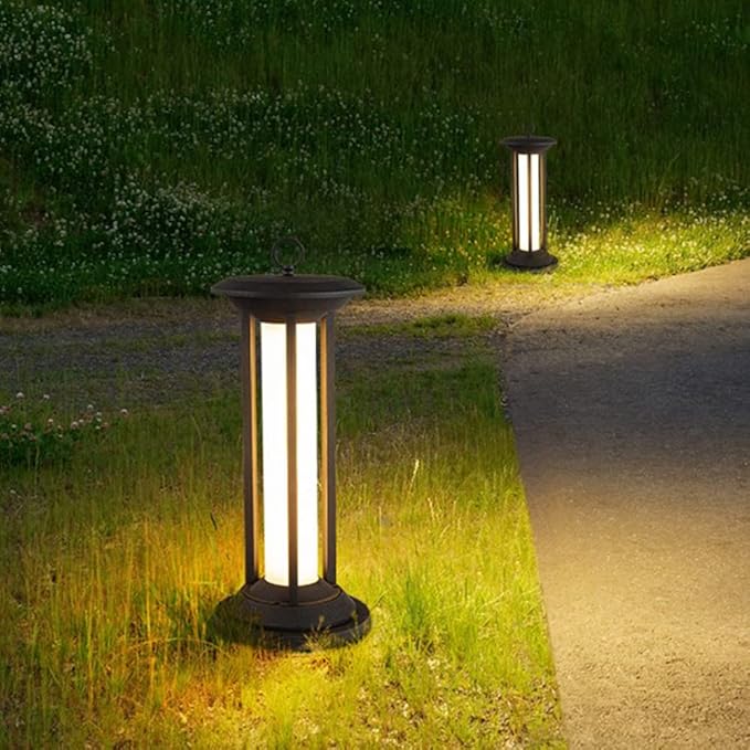 ANALYST Modern Waterproof Lawn Lights Outdoor Garden Patio Yard Lamps External Landscape Path Lights Floor Mount Light Fixture for Villa Porch Walkway Driveway Pathway H24.03in,Modern Wall Sconces