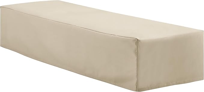 Crosley Furniture Patio Furniture Covers, Waterproof Outdoor Chaise Lounge Cover for Backyard, Tan