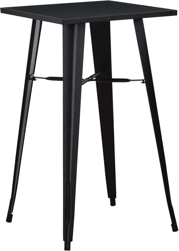 CenPro Commercial Steel 24" x 24" Black Bar Height Outdoor Table | Restaurants, Bars, Wineries, Patios, Residential | (#32Q-138)