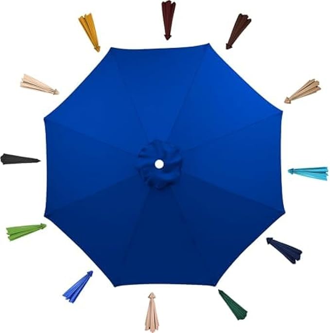 Patio Umbrella Replacement Canopy, 8 Arm Umbrella Replacement Cover, 6.5/7.5/8.2/9/10/11.5/13 Feet, Suitable For Patio