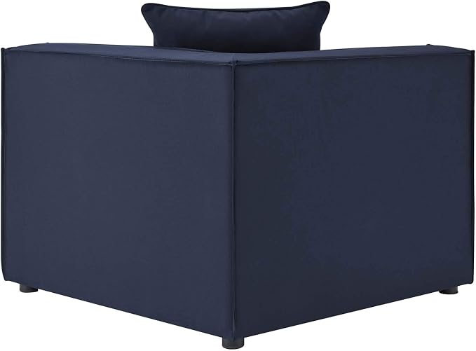 Modway EEI-4379-NAV Saybrook Patio Upholstered 3-Piece Sectional Sofa in Navy